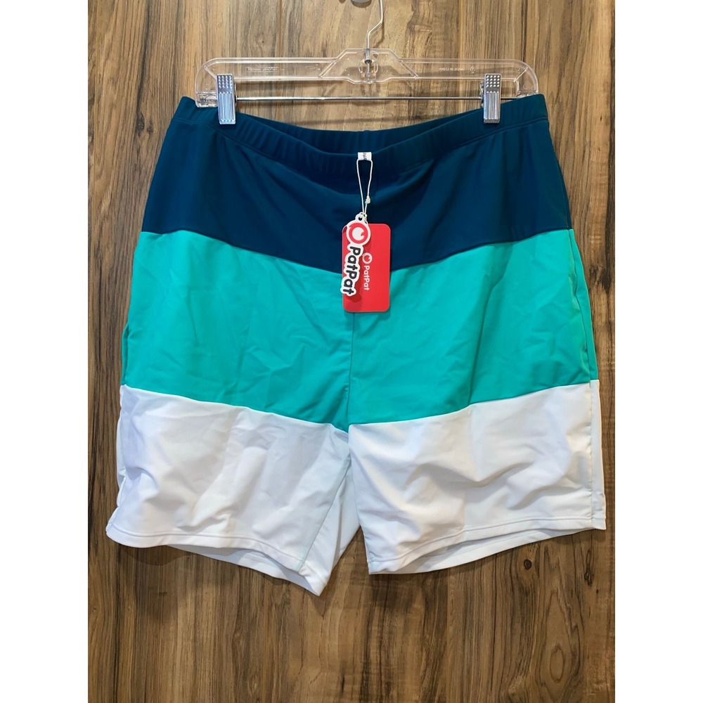 PatPat Mens Colorblock‎ SwimTrunks, XL